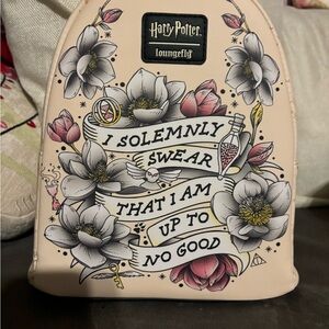 Loungefly Harry Potter Marauder's Map Floral Mini Backpack